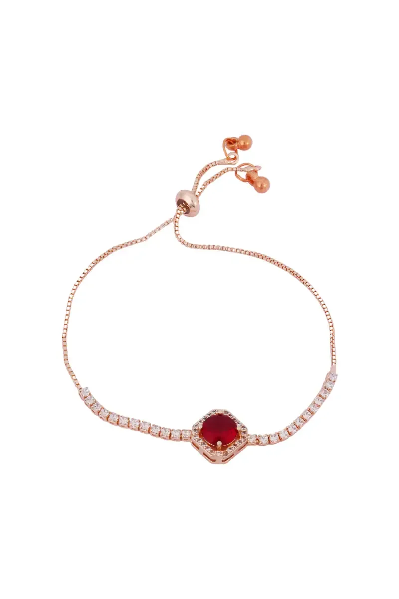 Elegant Cushion-Cut Stone Adjustable Bracelet for Girls & Women 013965MARFRE1