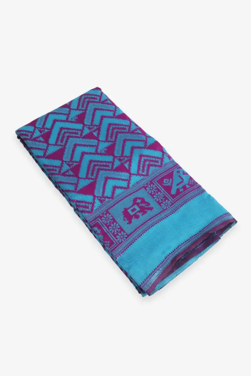 Art Silk All Over Printed Saree with Blouse for Women