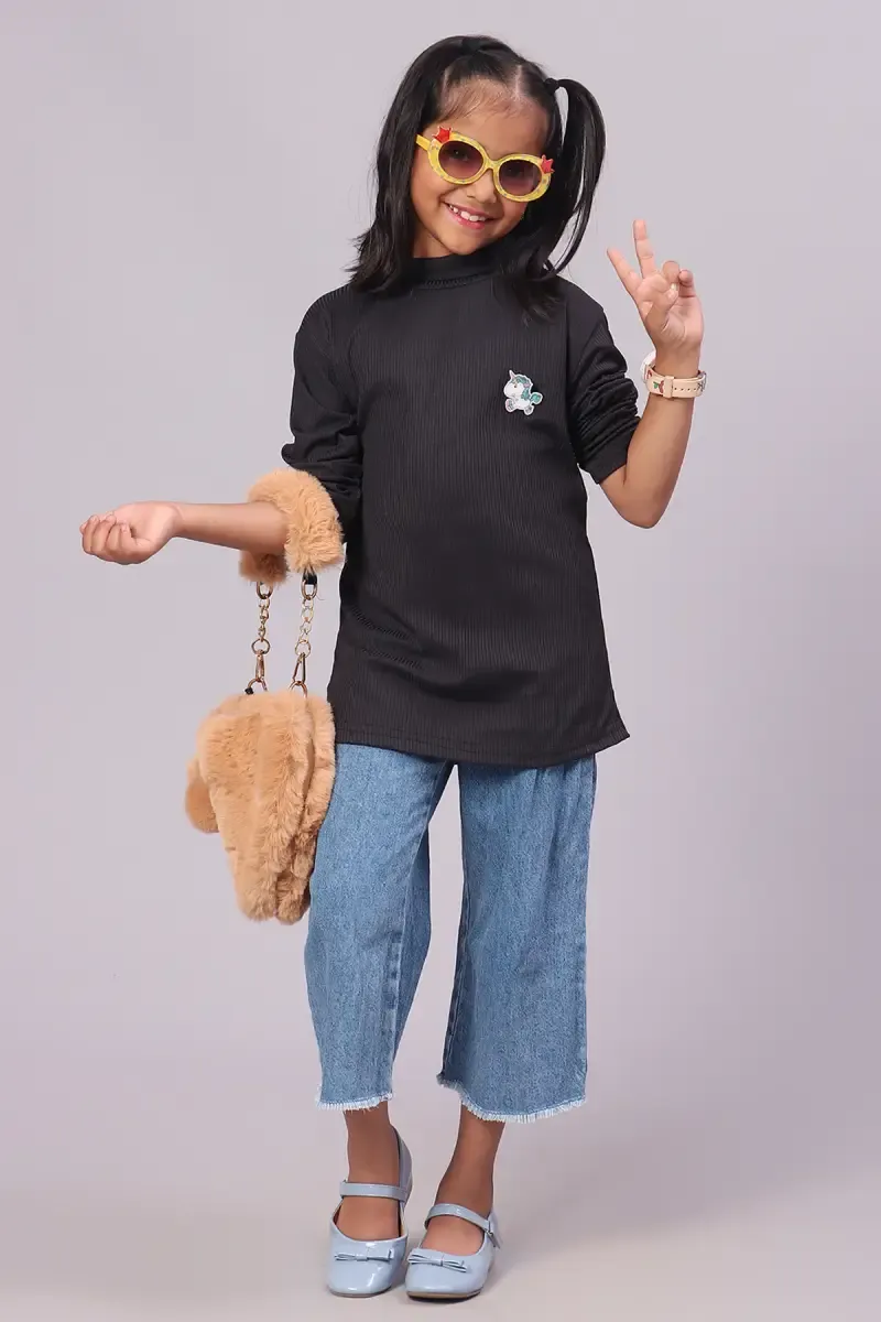 Girl's Corduroy Solid Top (3 - 11 Yrs)