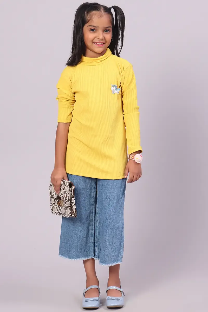 Girl's Corduroy Solid Top (3 - 11 Yrs)