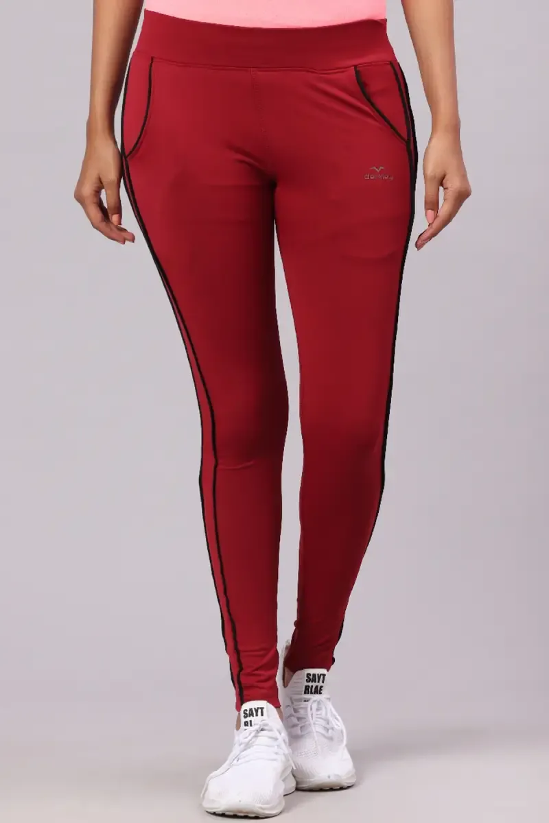 Derkley Cotton Lycra Blend Solid Track Pant for Women