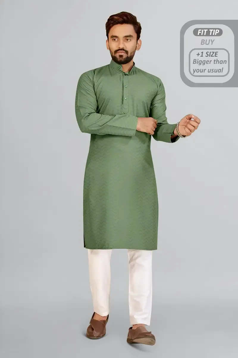 Cotton Rayon Dobby Kurta for Men 014299MSAG