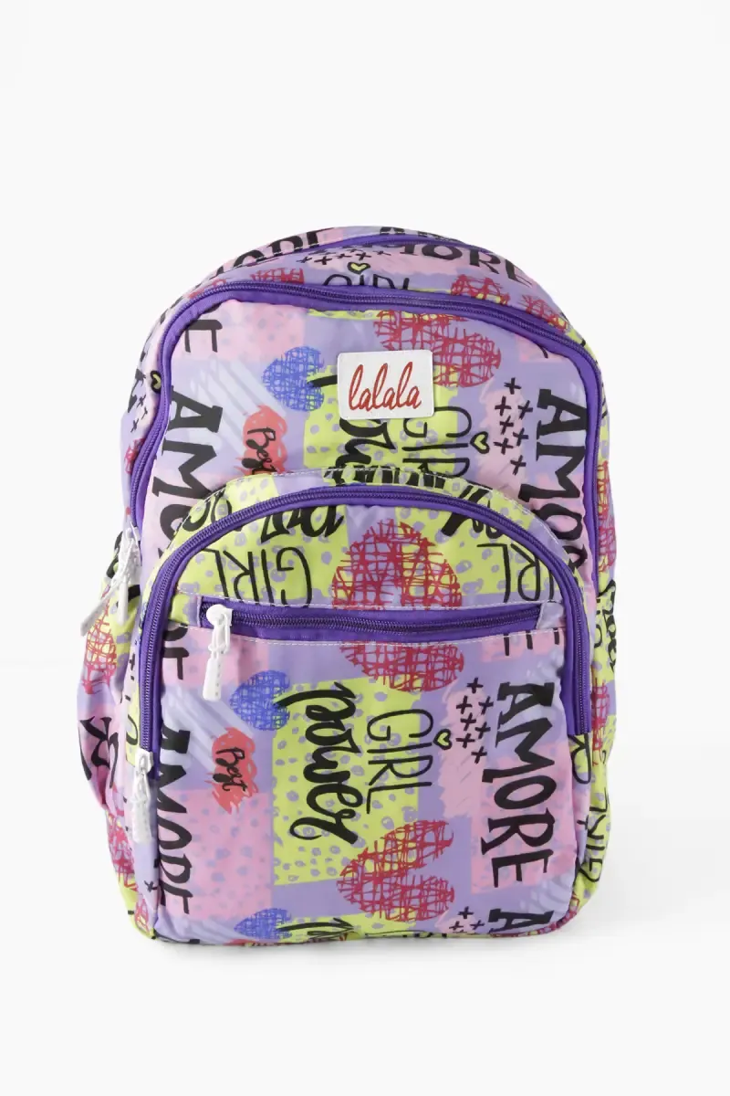 Stylish Printed College Backpack for Girls