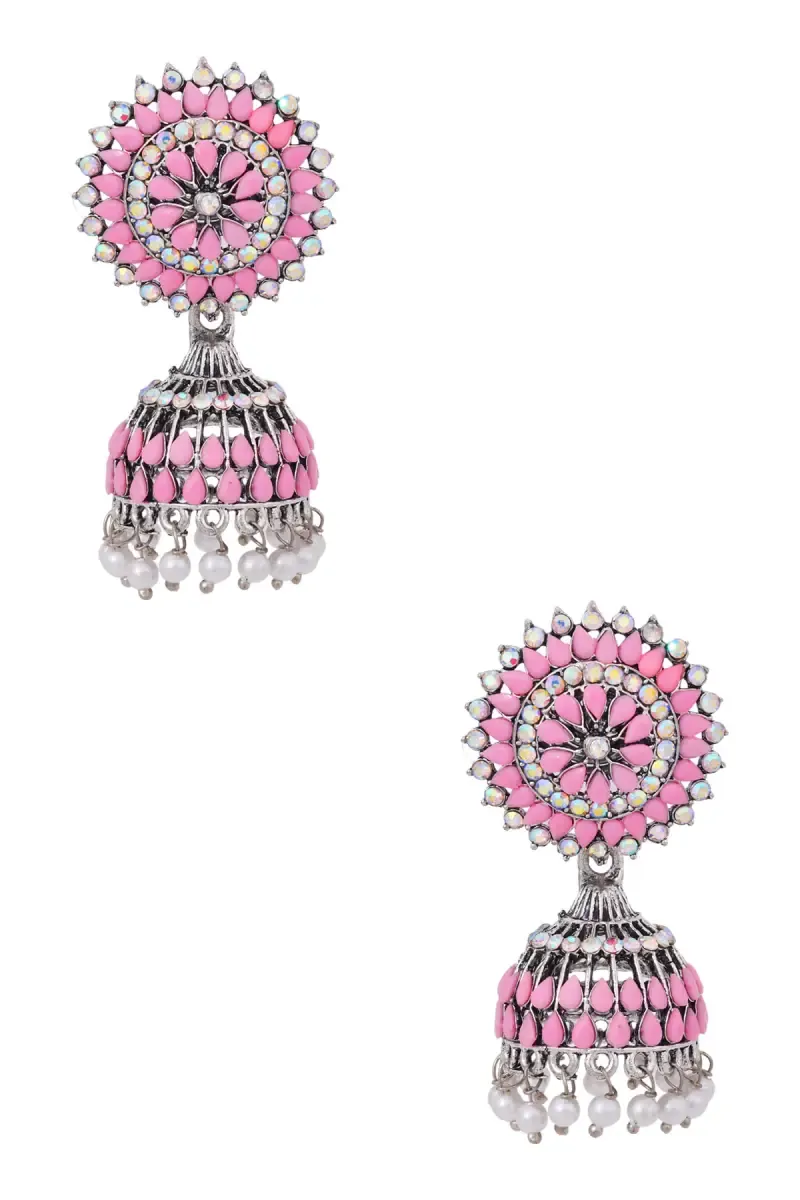 Floral Design Jhumki Earrings for Girls & Women