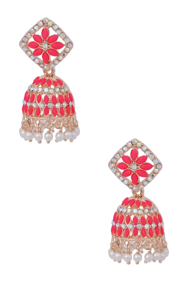 Rangoli Design Jhumki Earrings for Women