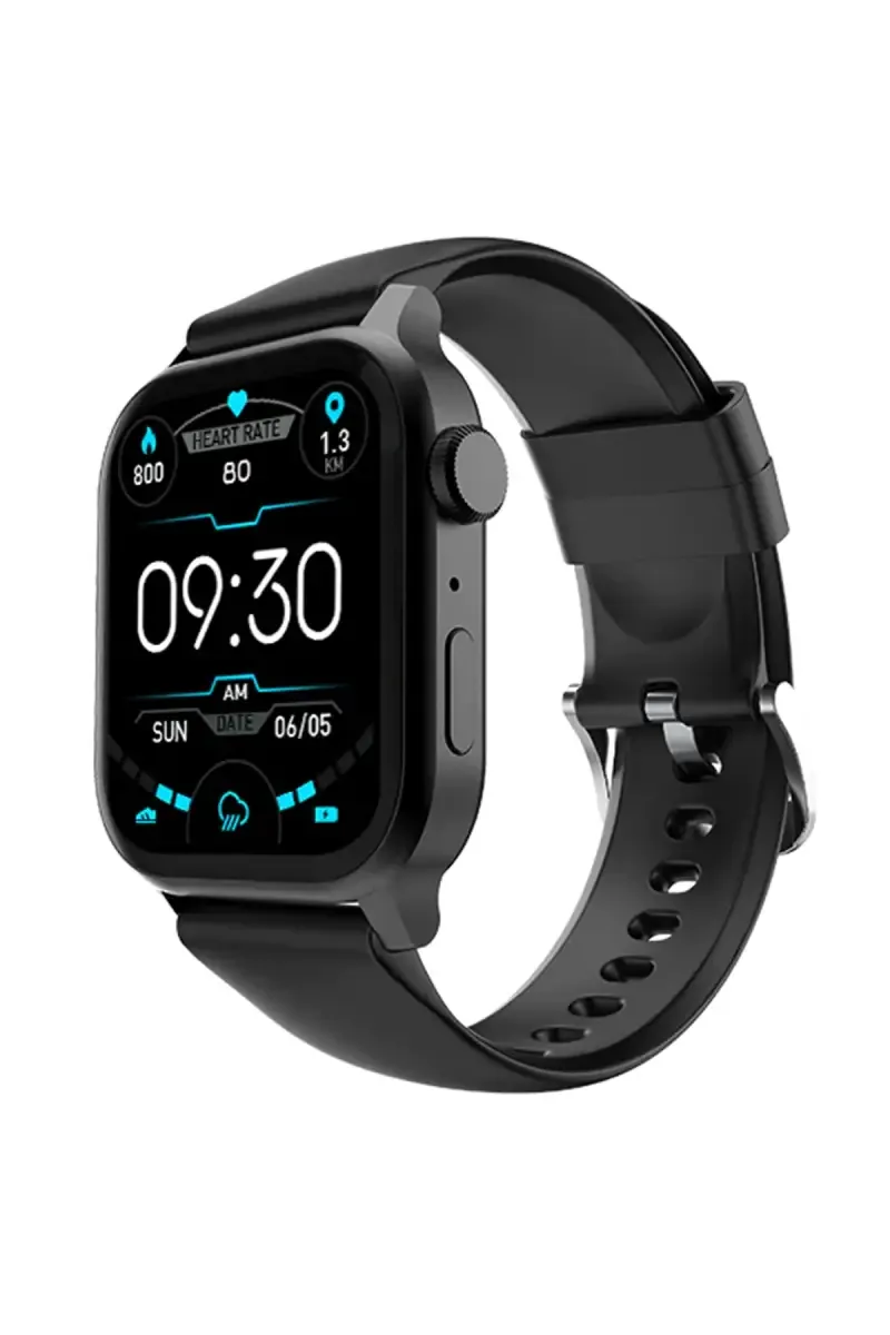 Fire-Boltt Rise 1.85" Smartwatch with Bluetooth Calling, Voice Assistance, 123 Sports Modes (Black)