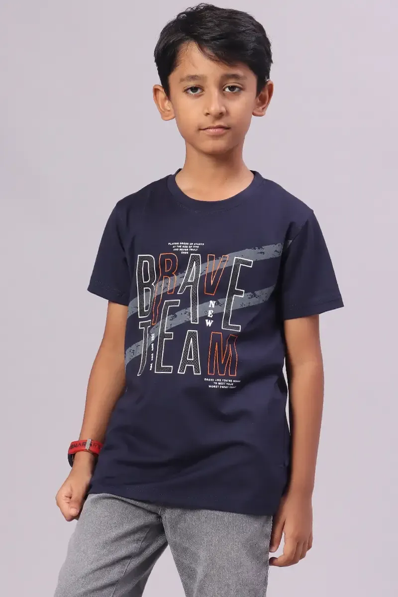 Printed Cotton T-shirt for Boy