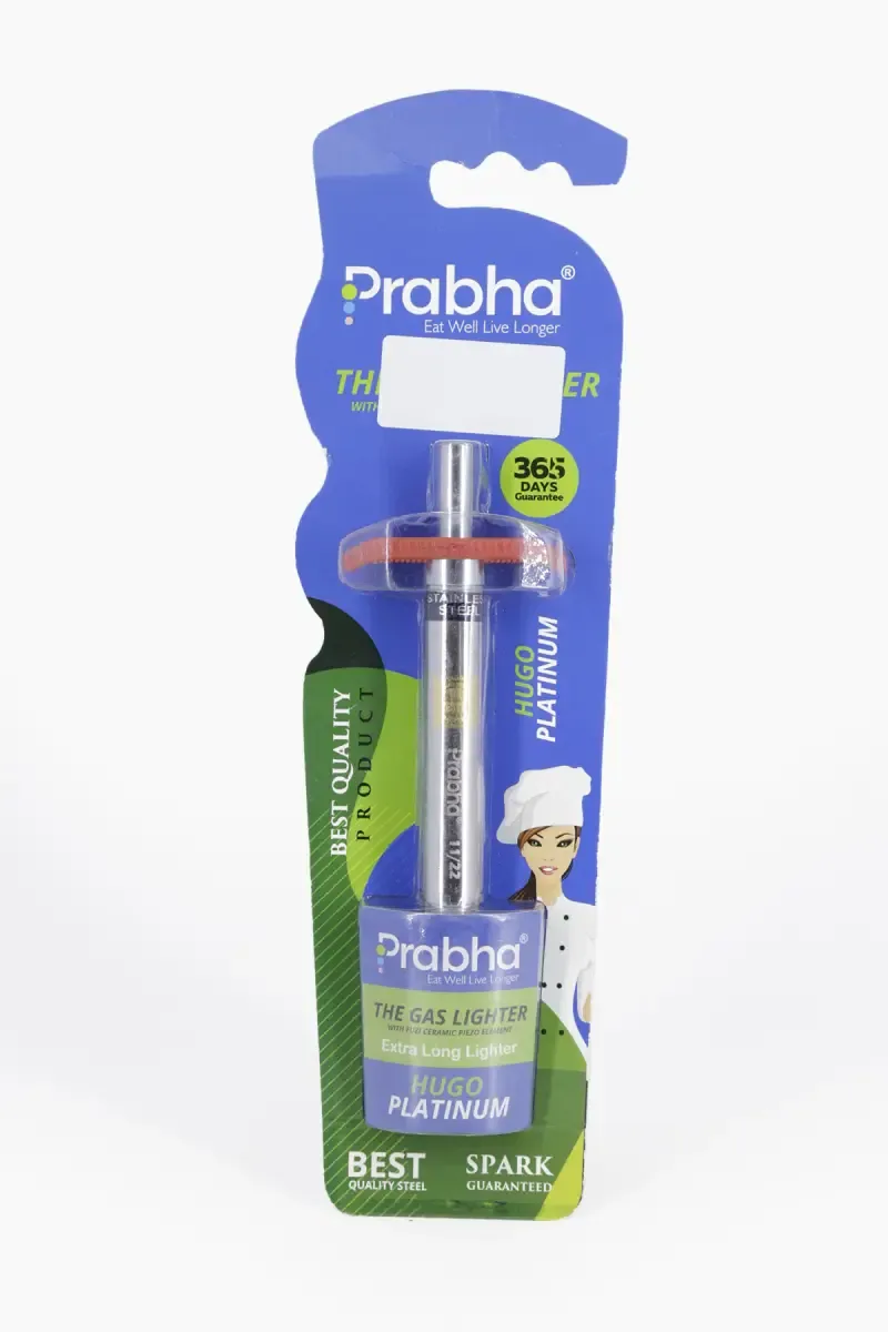 Prabha Stainless Steel Sandwich Gas Lighter - 19cm