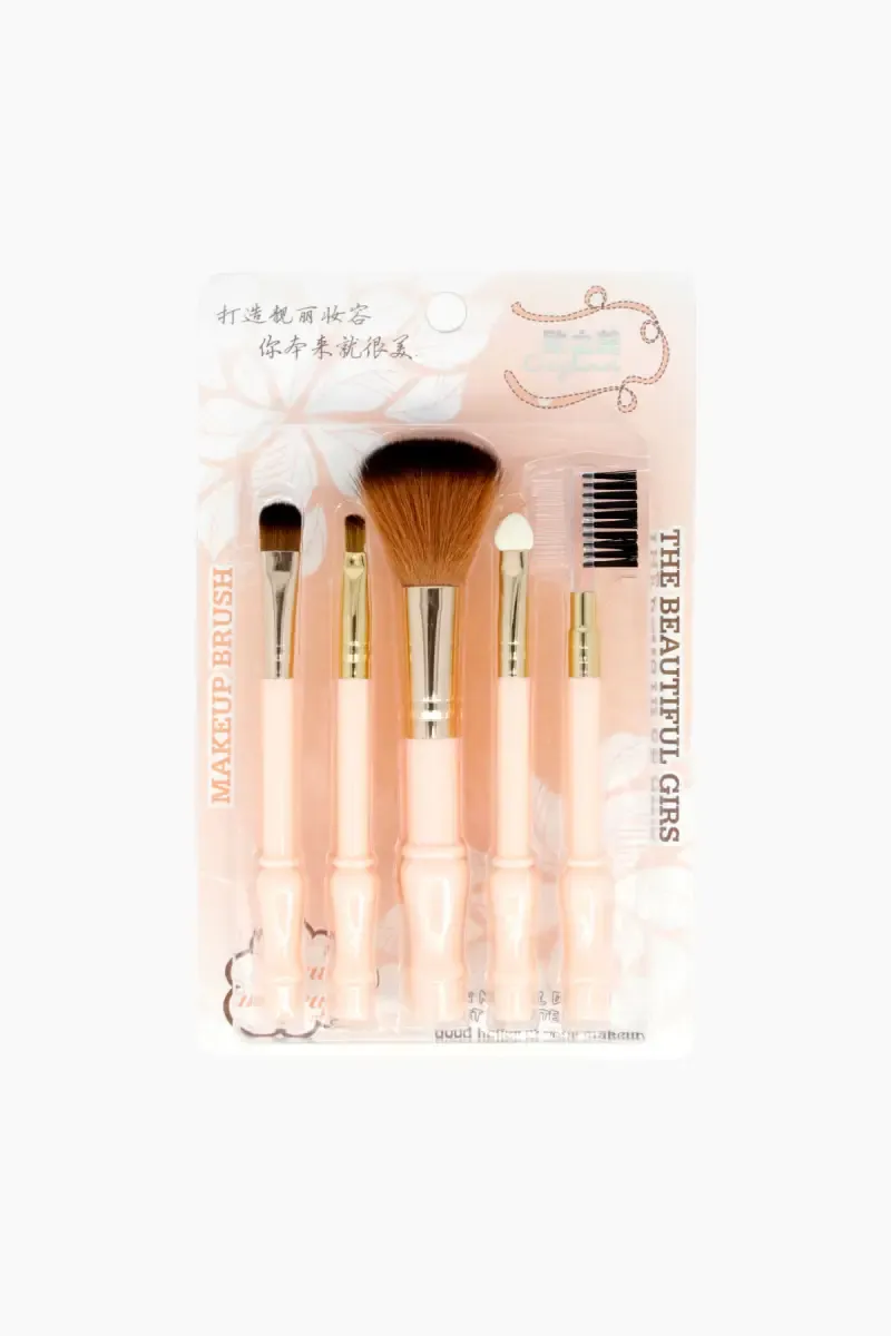 Makeup Brush Set (Peach) - Pack of 5