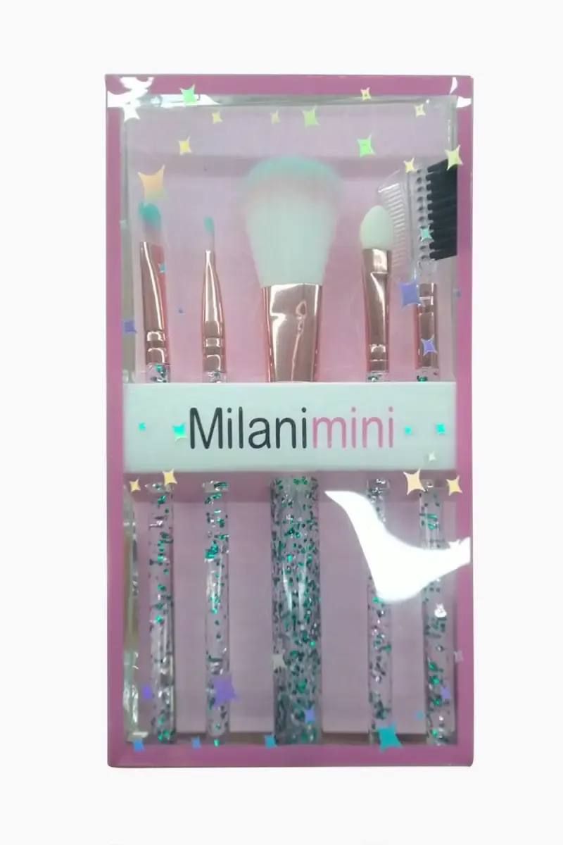 Glitter Makeup Brush Set (Green) - Pack of 5