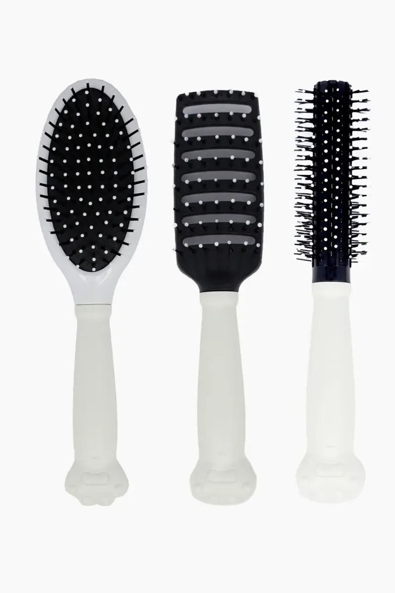 Detangling Hair Brush Comb Set for Women (Off White) - Pack of 1 