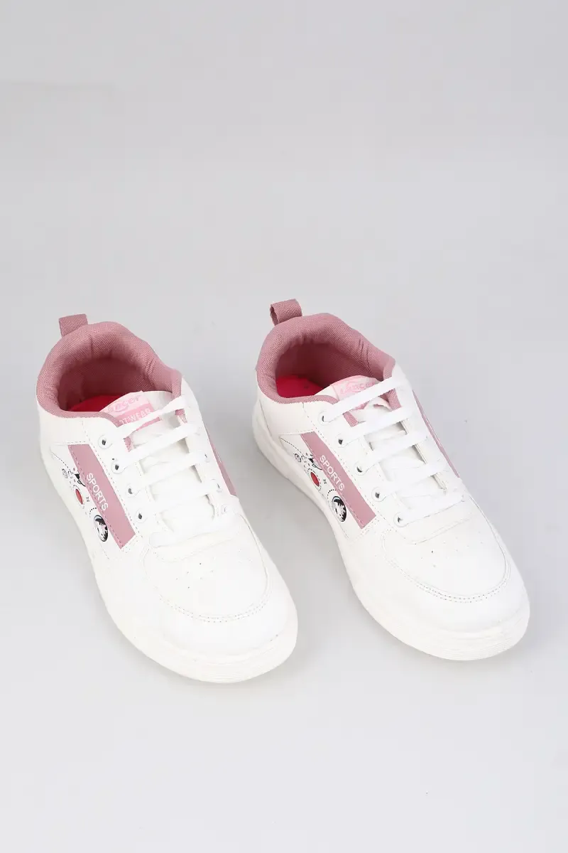 Lace-Up Casual Sneakers for Women and Girls 0146935WHIGOL