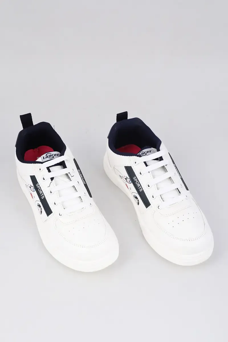 Lace-Up Casual Sneakers for Women and Girls 0146938WHIBLU