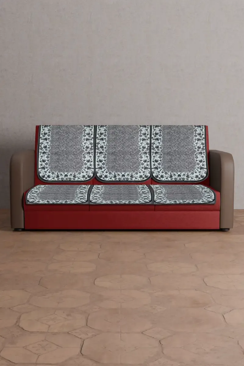 Cotton Embroidery Sofa Cover - Pack of 1