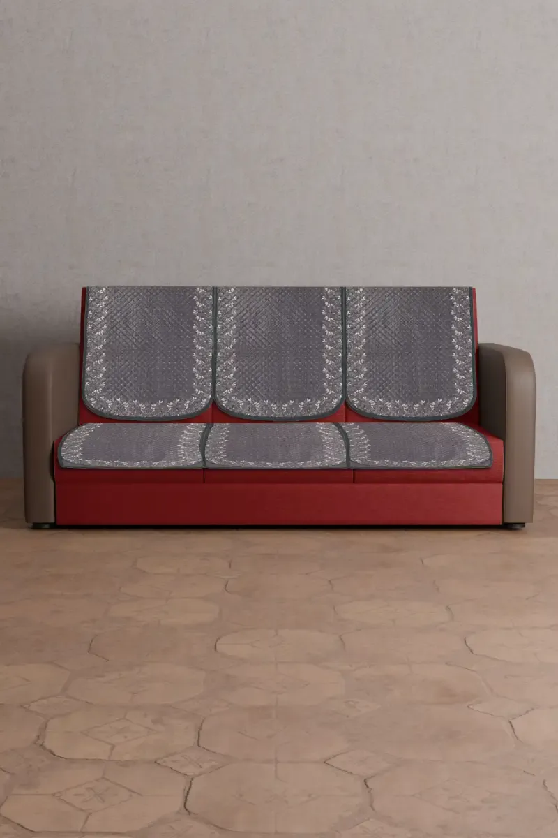 Cotton Embroidery Sofa Cover - Pack of 1