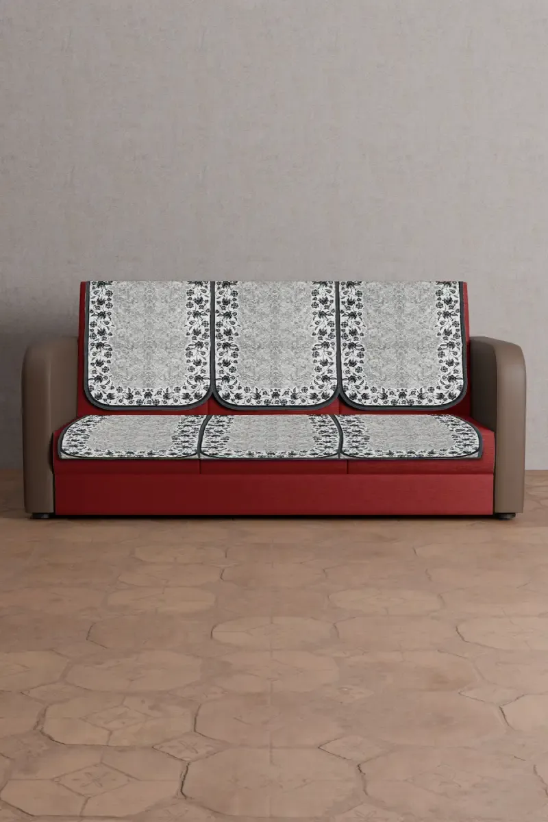 Cotton Embroidery Sofa Cover - Pack of 1