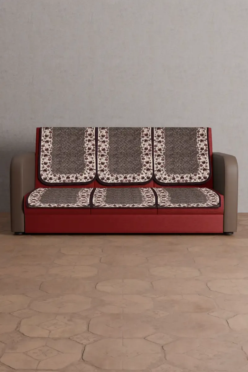Cotton Embroidery Sofa Cover - Pack of 1