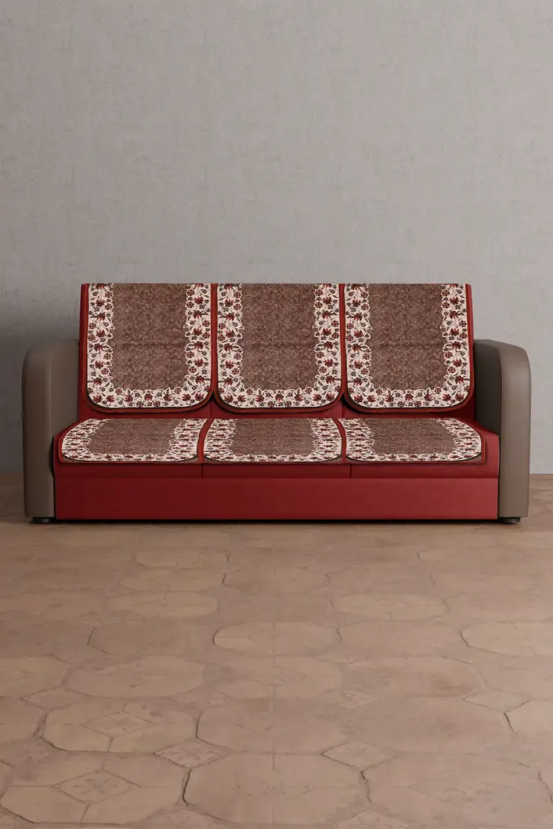 Cotton Embroidery Sofa Cover - Pack of 1