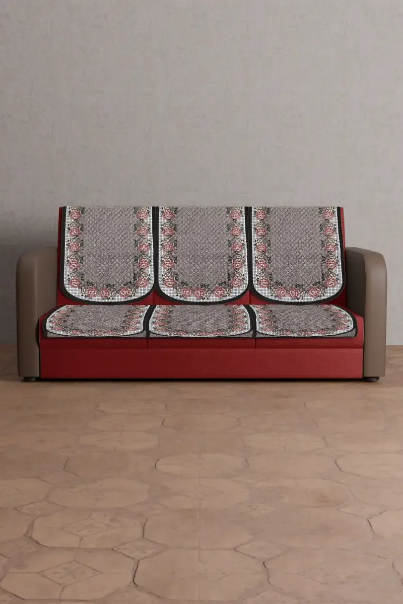 Cotton Embroidery Sofa Cover - Pack of 1