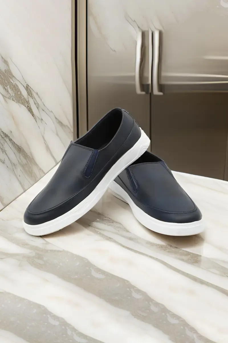 Solid Slip-on Casual Shoes for Men 0147288BLU