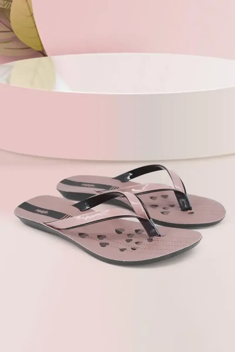 Heart Printed Slip-On Slippers for Women
