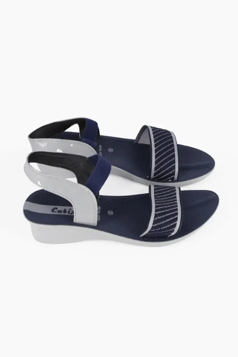 Solid Backstrap Sandals for Women 0149107NAVBLU