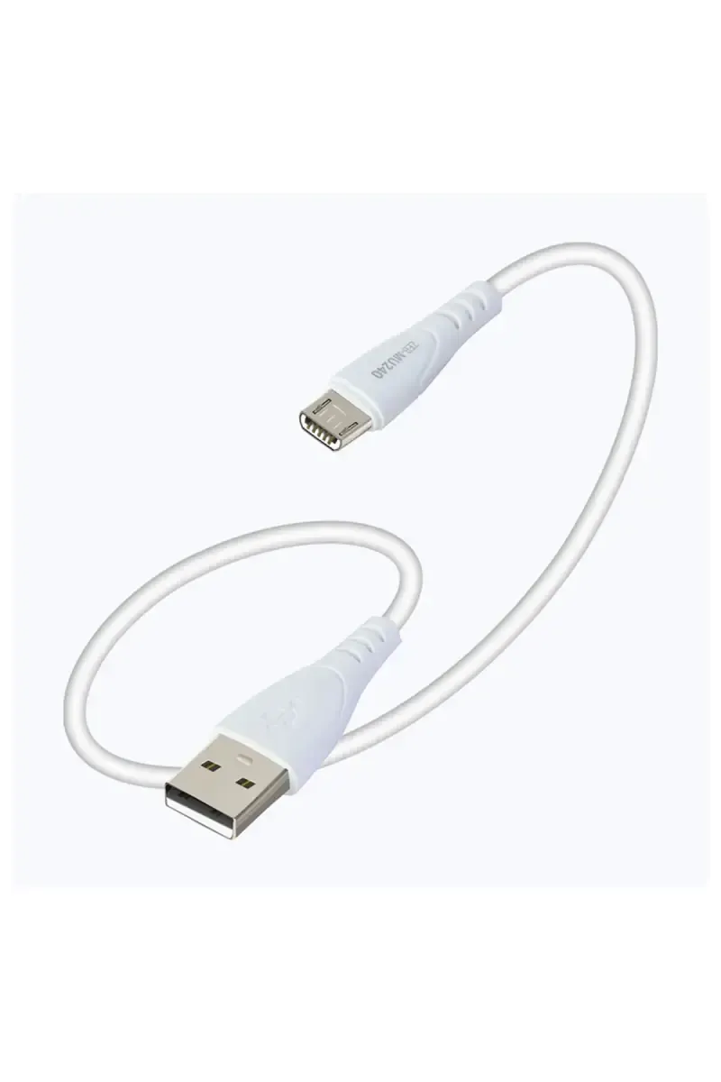 Zebronics MU240 1m USB to Micro USB Cable for Charge & Data Sync (White)