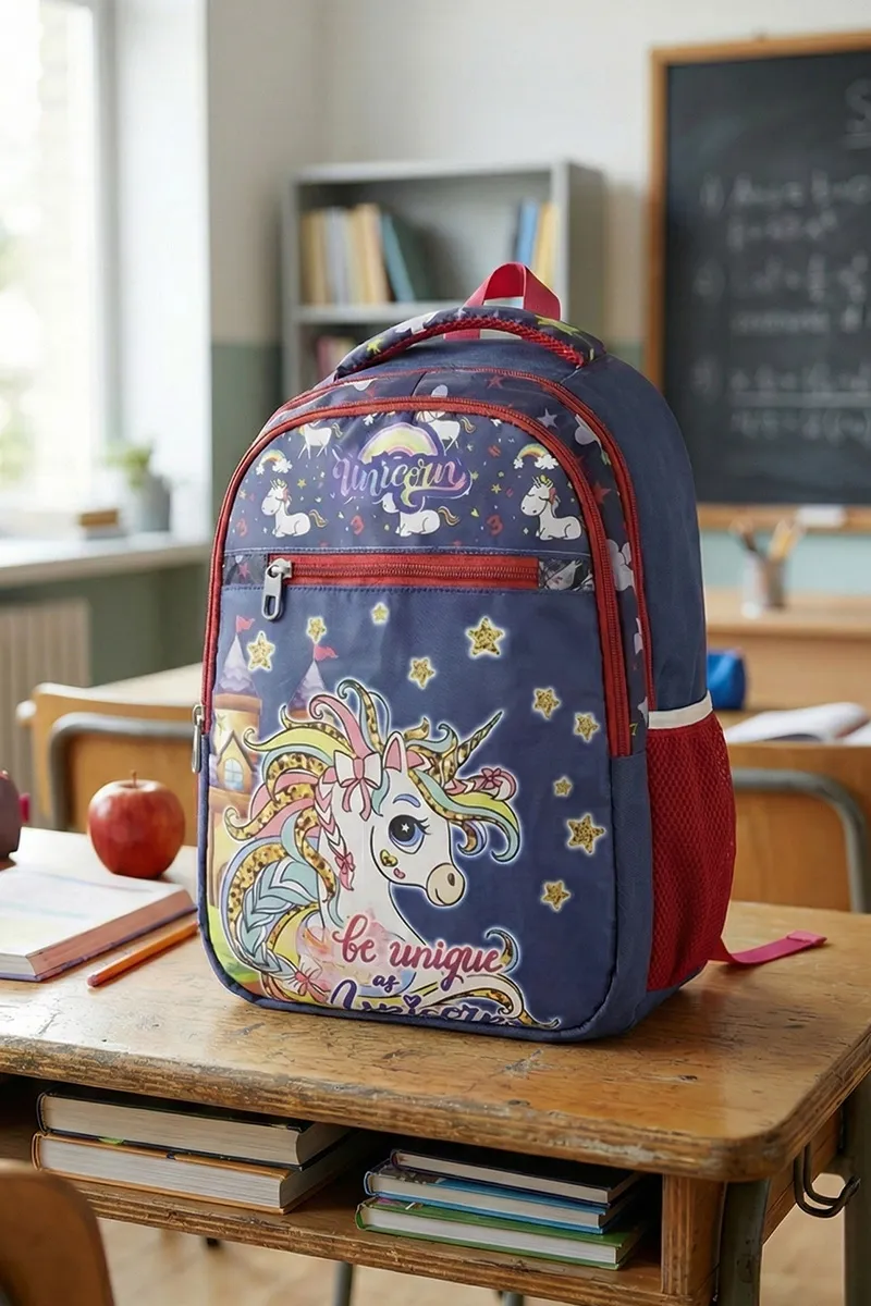 Unicorn Printed School Bag for Kids - Up to 5 yrs
