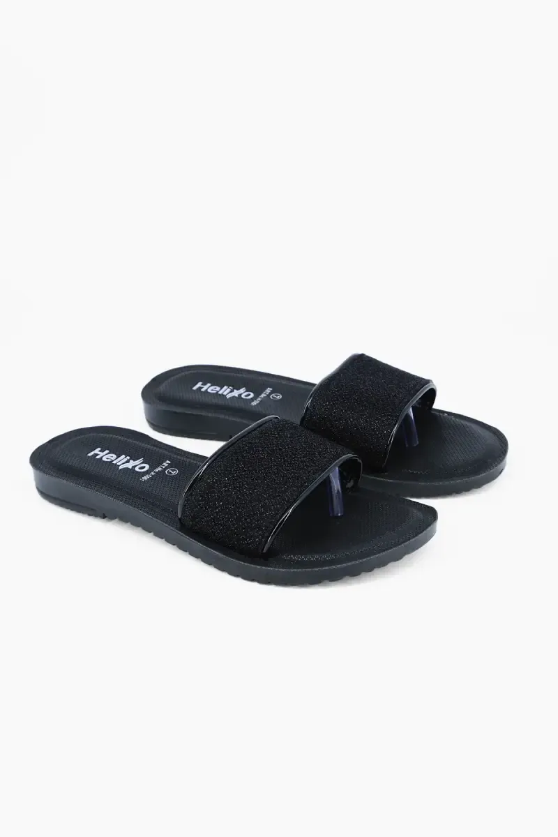 Comfortable Flat Slides for Women 0150657BLA