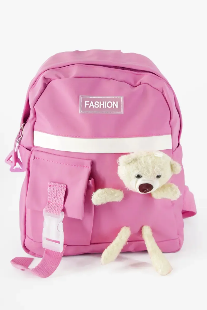 Girl's Teddy Bear Doll Pattern Backpack