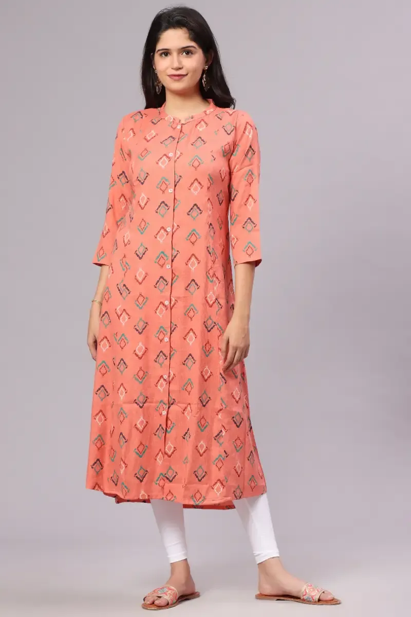 Rayon Printed Kurti for Women