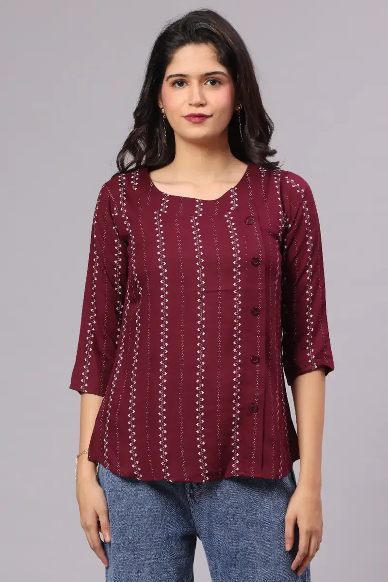 Rayon Printed Top for Women