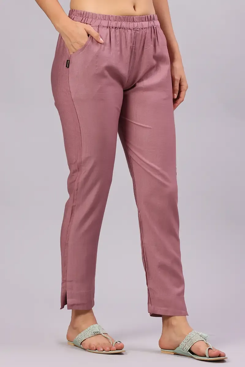 Polyester Solid Kurti Pant for Women