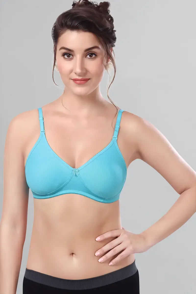 Cotton Non Padded Full Coverage Bra for Women 015259AQU38