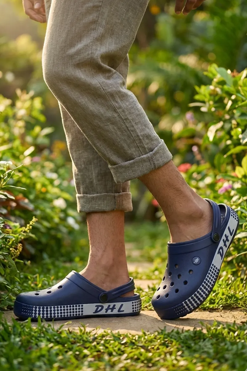 Slip-On Casual Slingback Clogs for Men 0154917NAVBLU