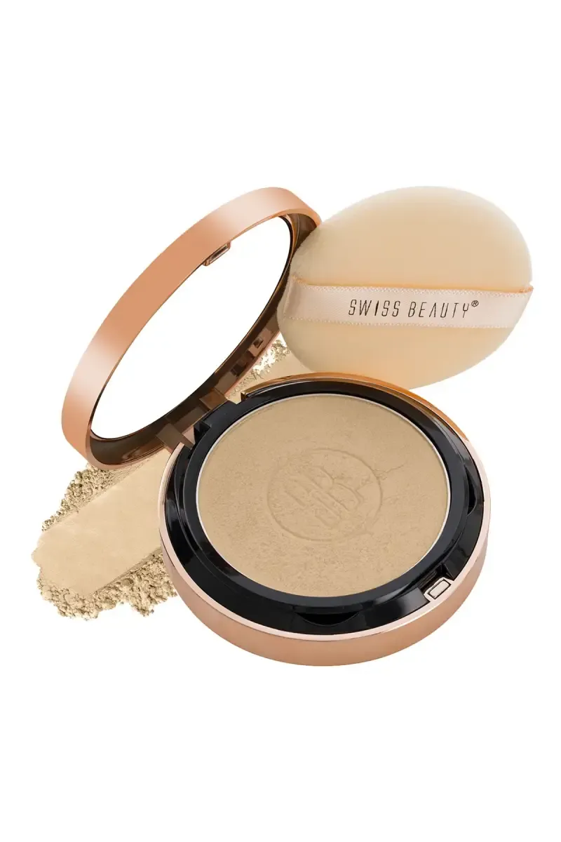 Swiss Beauty Silky And Smooth Powder With SPF-15 - 6.5g (Skin Color) 