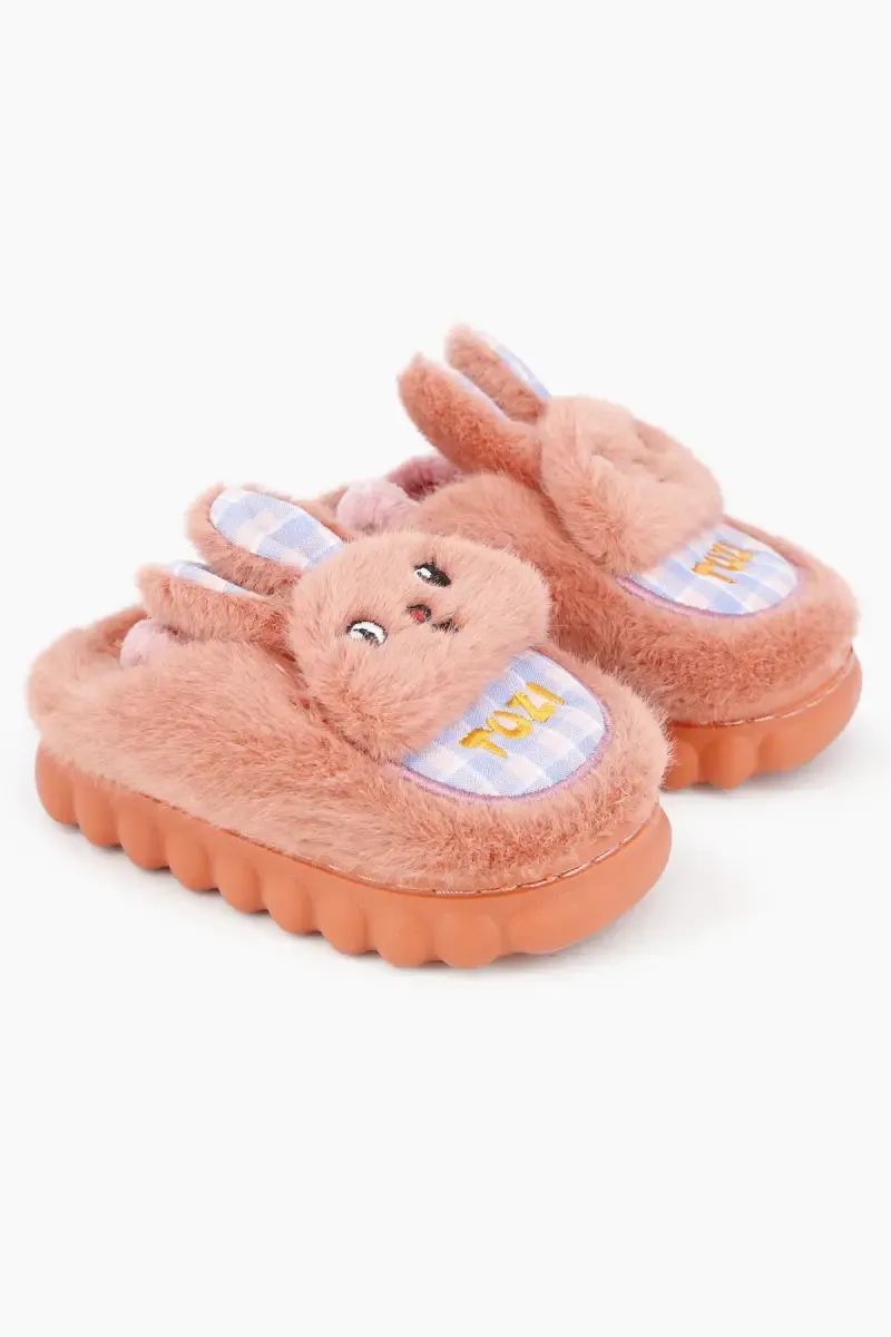 kid's Cozy Cute Warm Bedroom Slippers 01553523YRSRED