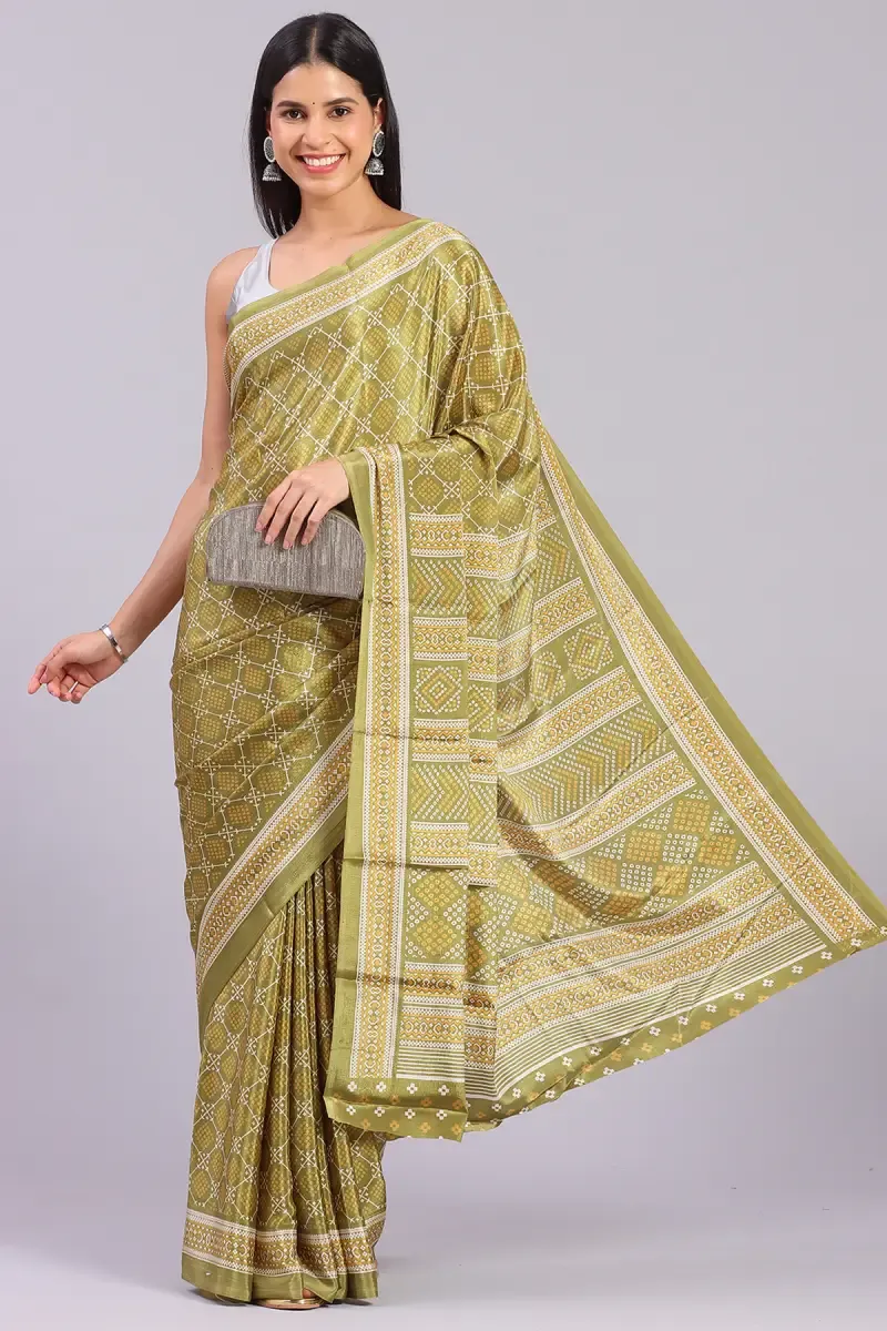 Crepe Printed Saree for Women