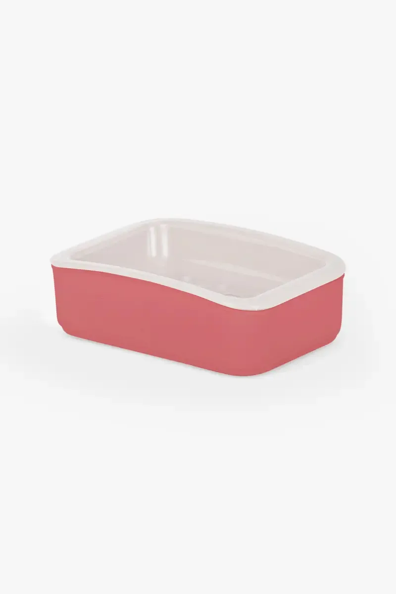 Liza Plastic Soap Case - 13cm 015892OFFWHI&PINPLA 015892OFFWHIPINPLA