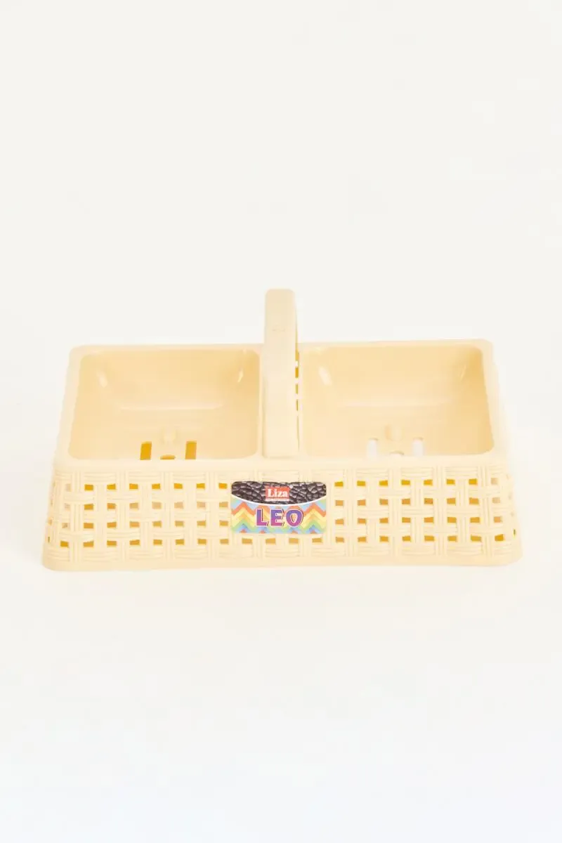 Liza Plastic 2 in 1 Soap Dish with Handle - 20 Cm 015893BEIPLA