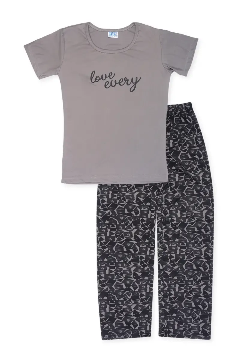 Polyester Printed Pyjama Set for Girls