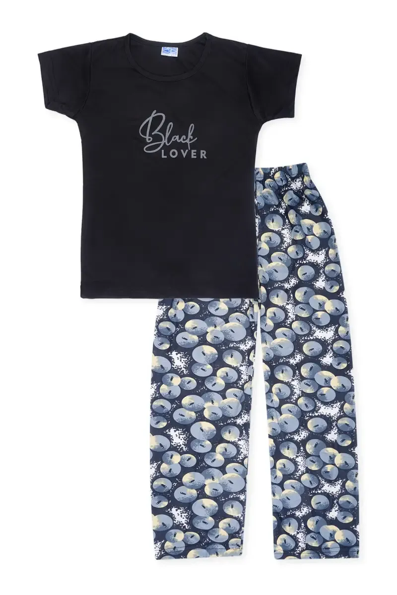 Girl's Polyester Printed Pyjama Set