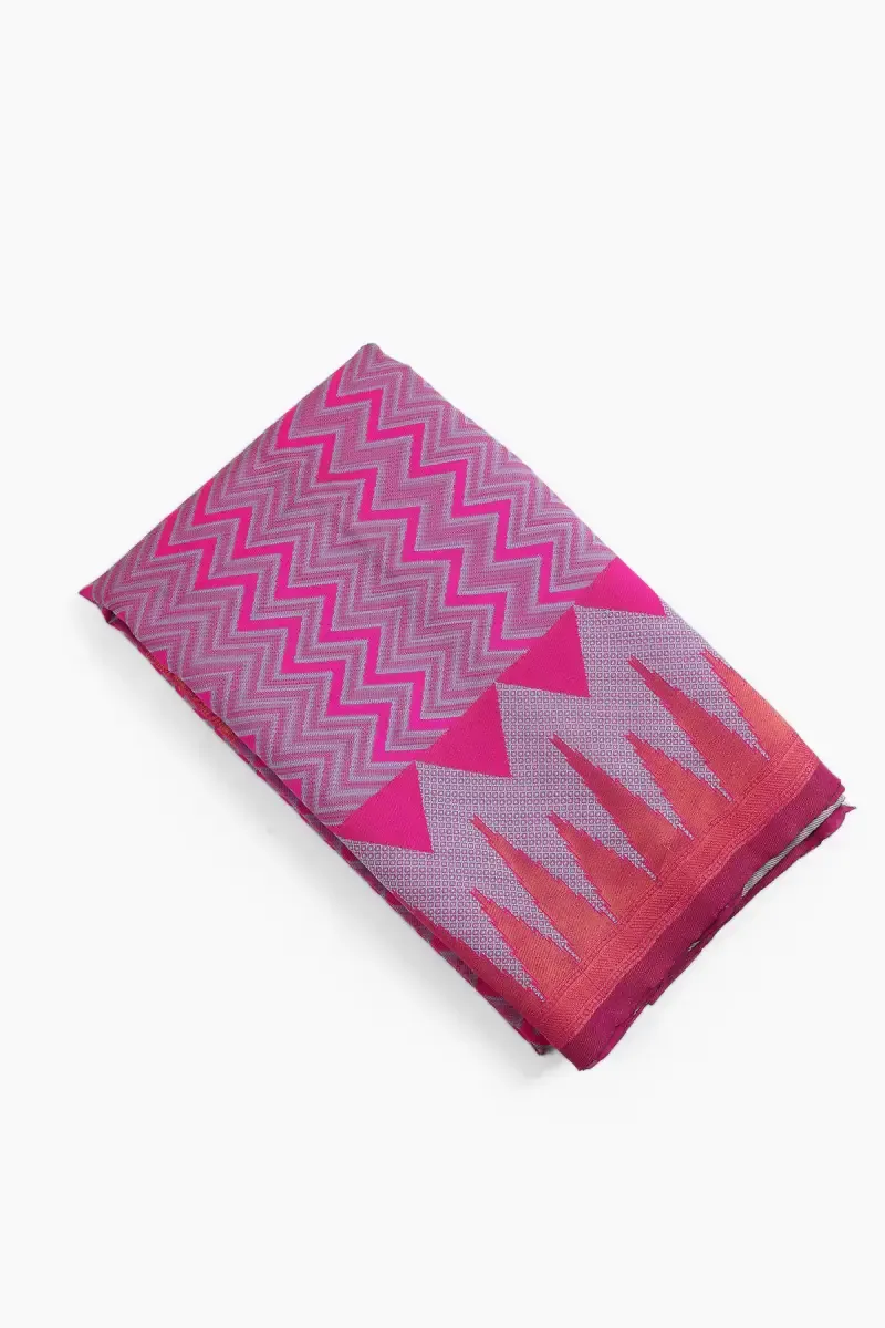 Lichi Silk Woven Design Saree with Unstitched Blouse for Women