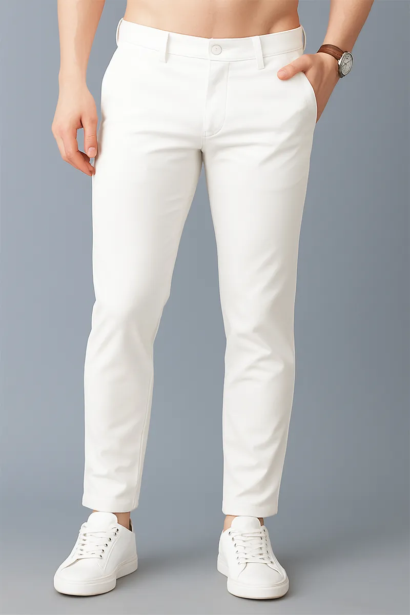 Men's Solid - 2 Way Stretch Cotton Stain Proof Pant