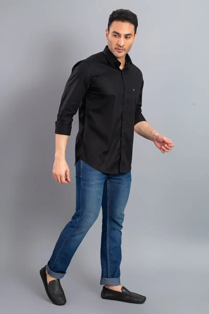 Men Cotton Slim Fit - Stain Proof Shirt 016285BLA46