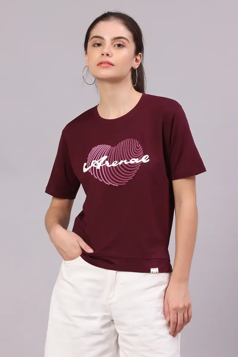 Cotton Lycra Printed T-Shirt for Women 016318FRESIZBUR