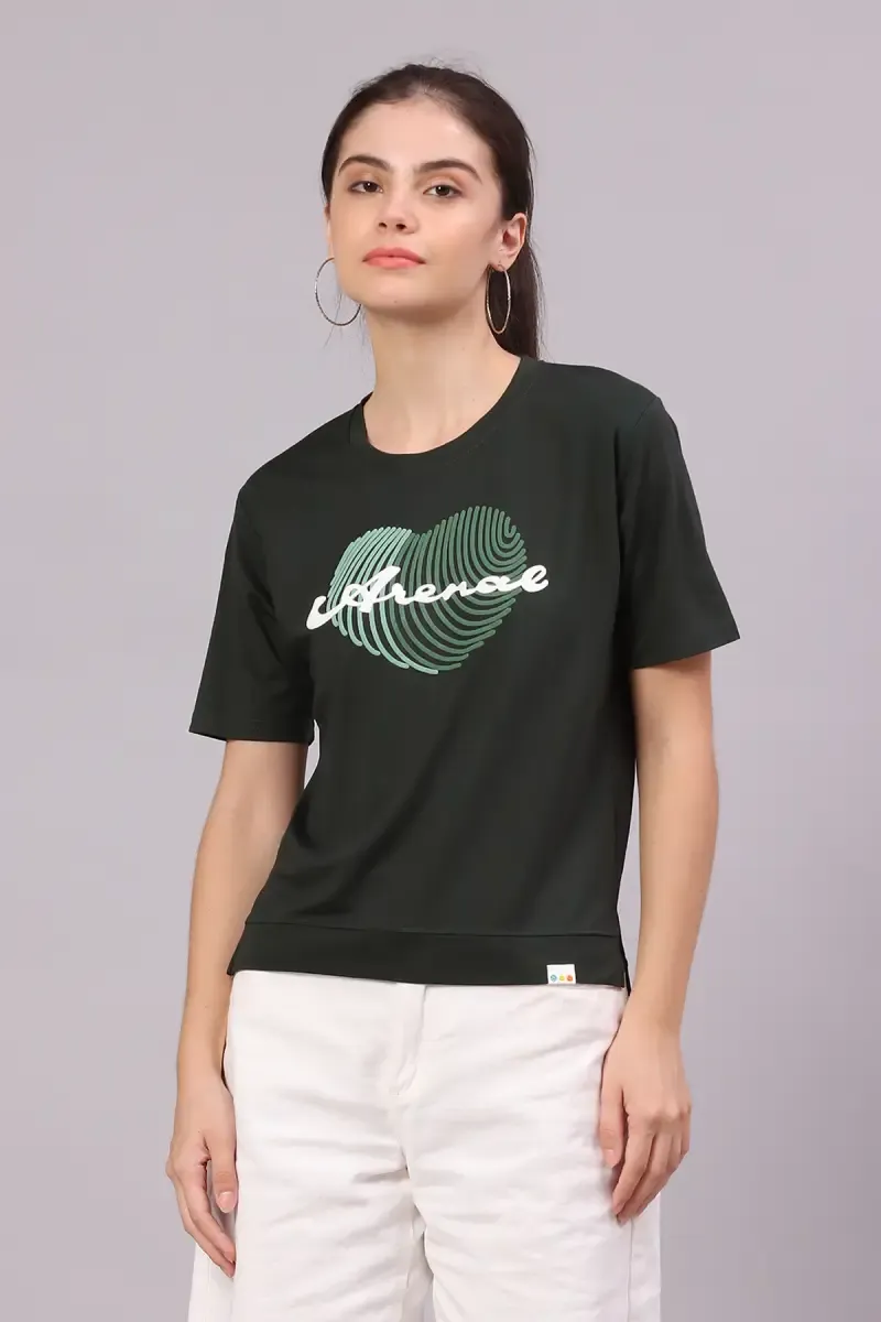 Cotton Lycra Printed T-Shirt for Women 016318FRESIZDARGRE