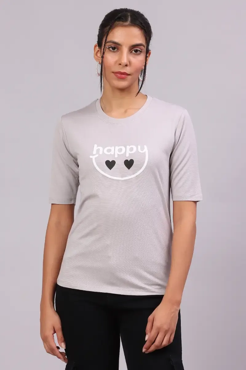 Cotton Graphic Printed T-Shirt for Women