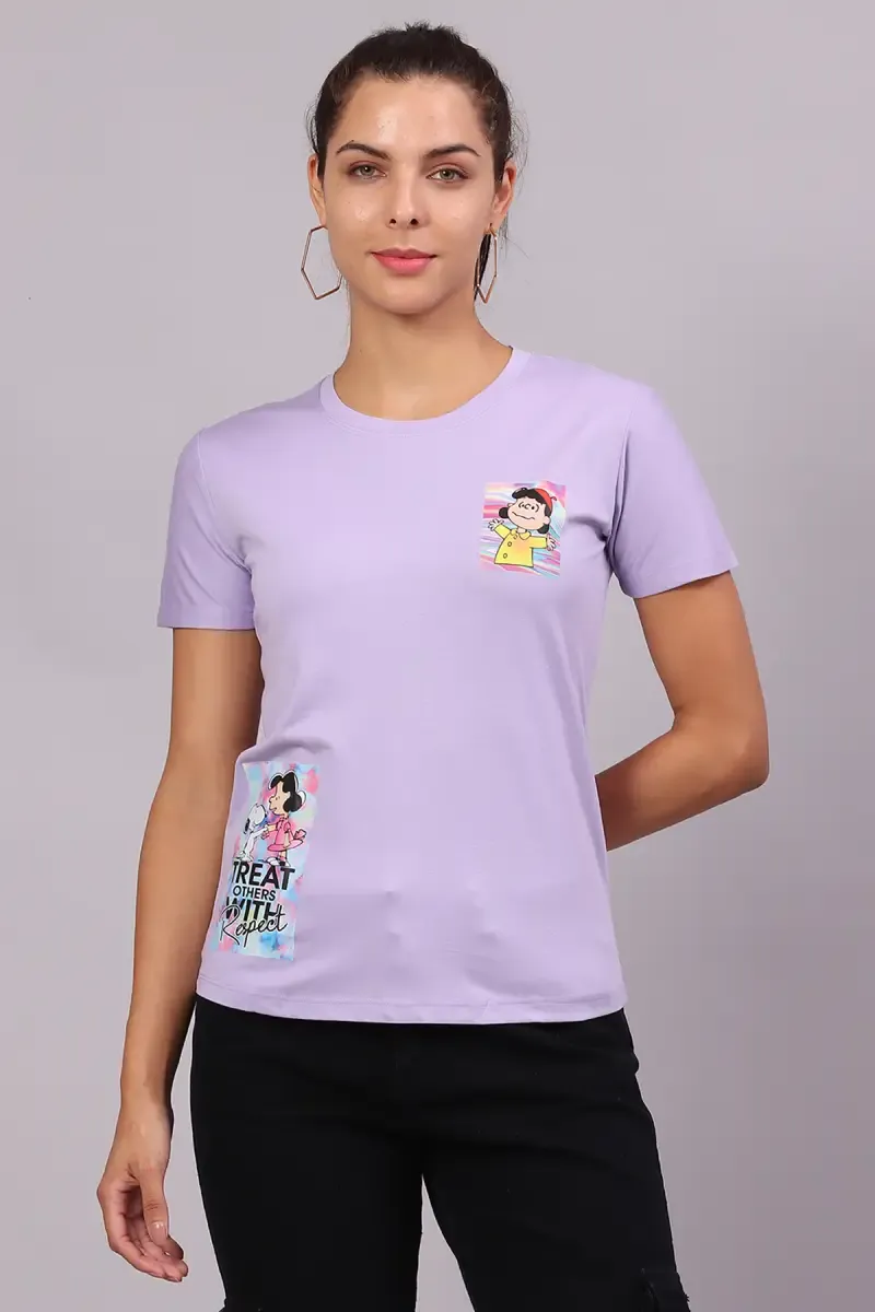 Cotton Graphic Printed T-Shirt for Women 016419XXLLAV