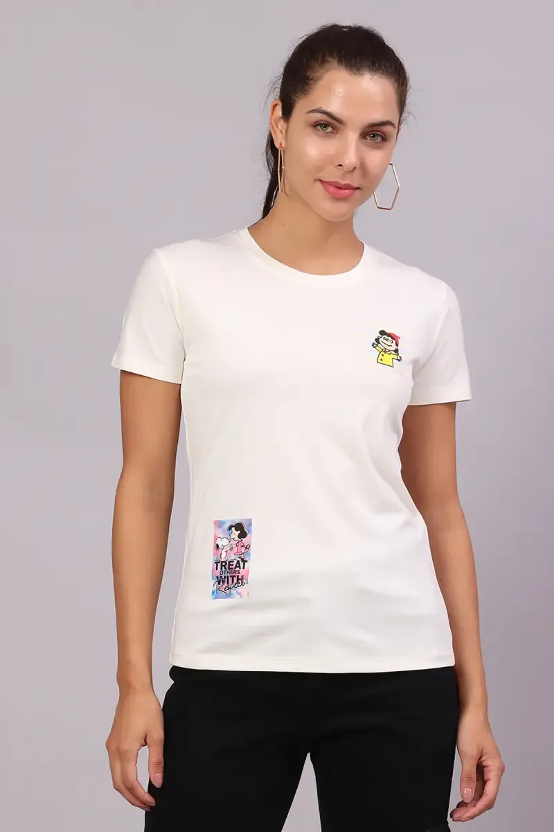Cotton Graphic Printed T-Shirt for Women